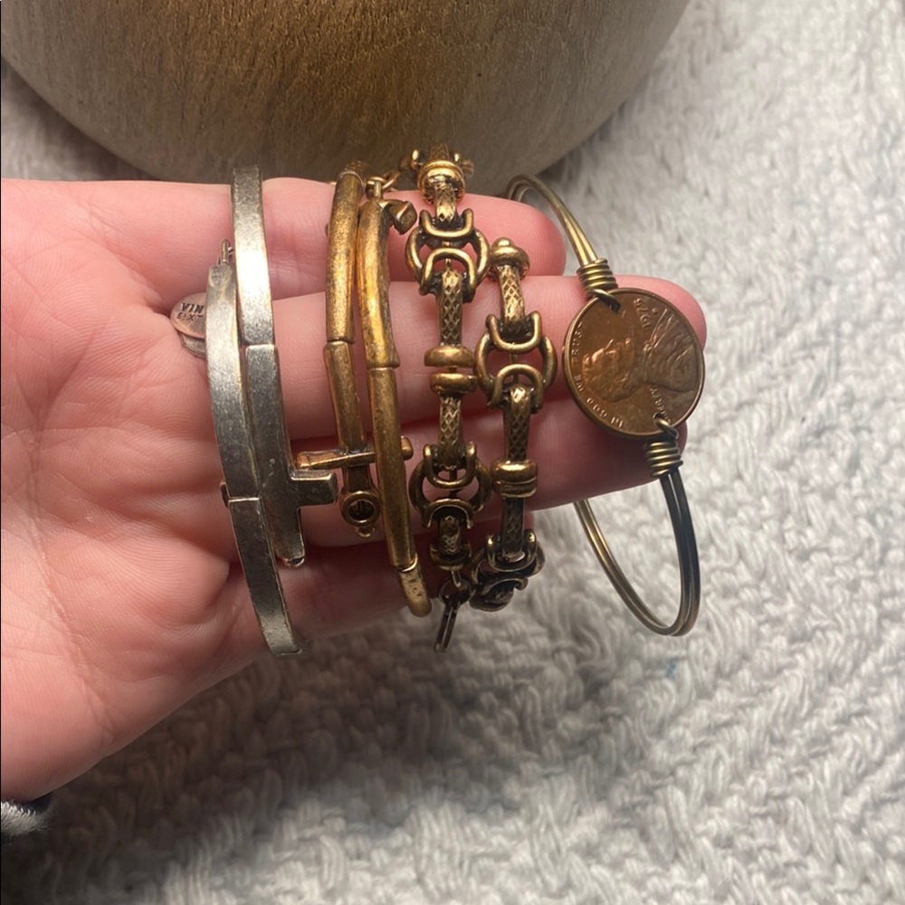 Alex and ani bracelets and L & D bracelet